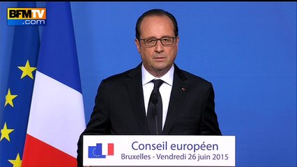 Hollande: "Il ne faut pas céder à la peur, jamais"