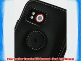PDair Leather Case for HTC Rezound - Book Type (Black)