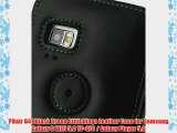 PDair B41 Black Green Stitichings Leather Case for Samsung Galaxy S WiFi 5.0 YP-G70 / Galaxy