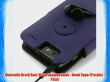 Motorola Droid Razr Maxx Leather Case - Book Type (Purple) - PDair
