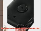 PDair Leather Case for Motorola RAZR XT910 / Droid RAZR XT912 - Flip Type (Black)