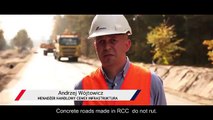 Construction of concrete road (RCC) in Chruślanki Józefowskie in Poland