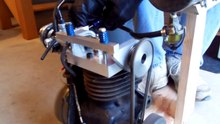 Homemade 4 Stroke Rotary Valve Engine Run 2