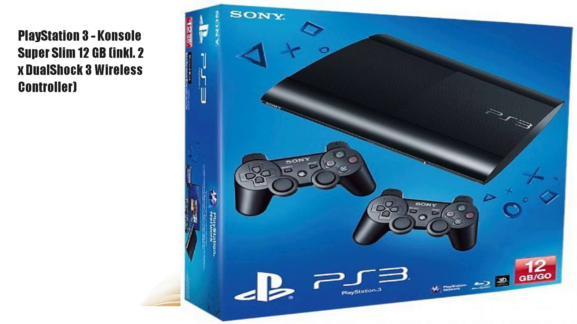 PlayStation 3 - Konsole Super Slim 12 GB (inkl. 2 - video Dailymotion