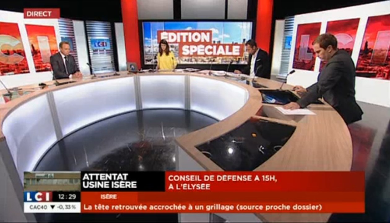 L'attentat en Isère à travers nos télés, en 42 secondes