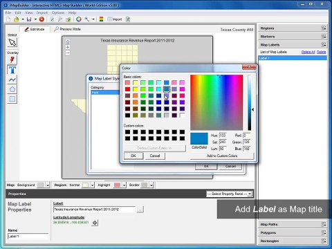 Create an Interactive US Map with Overlays - HTML5 US Texas County Map