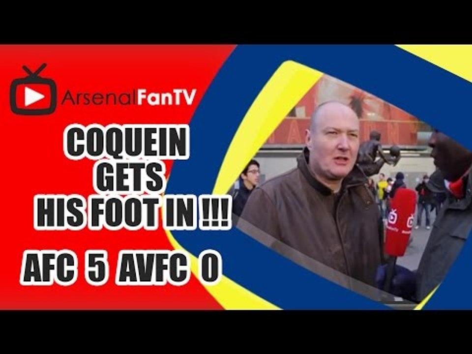 Coquein Gets His Foot In !!! - Arsenal 5 Aston Villa 0