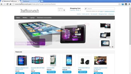 Uploading the banner of the products