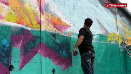 Quimper. Une fresque géante au centre technique
