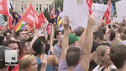 Supporters cheer Supreme Court vote in favor of gay marriage