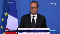 Attentat en Isère : François Hollande a réagi depuis Bruxelles