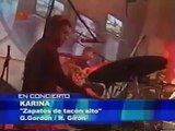 Karina zapatos de tacon alto en vivo