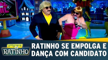 Ratinho se empolga e dança com candidato no Dez ou Mil
