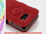 HTC EVO 4G LTE Leather Case - Book Type (Red) by PDair