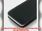 LG Optimus G Pro Leather Case - F240 - Vertical Pouch Type WITH Belt Clip (Black) by PDair