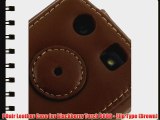 PDair Leather Case for Blackberry Torch 9800 - Flip Type (Brown)