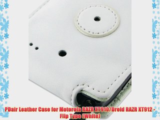 Video herunterladen: PDair Leather Case for Motorola RAZR XT910/Droid RAZR XT912 - Flip Type (White)