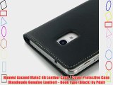 Huawei Ascend Mate2 4G Leather Case / Cover Protective Case (Handmade Genuine Leather) - Book