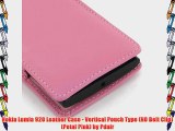 Nokia Lumia 920 Leather Case - Vertical Pouch Type (NO Belt Clip) (Petal Pink) by Pdair