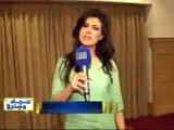 SEXY HOT Pakistani news anchor Zaara Khan in tight grey leggings and high heels