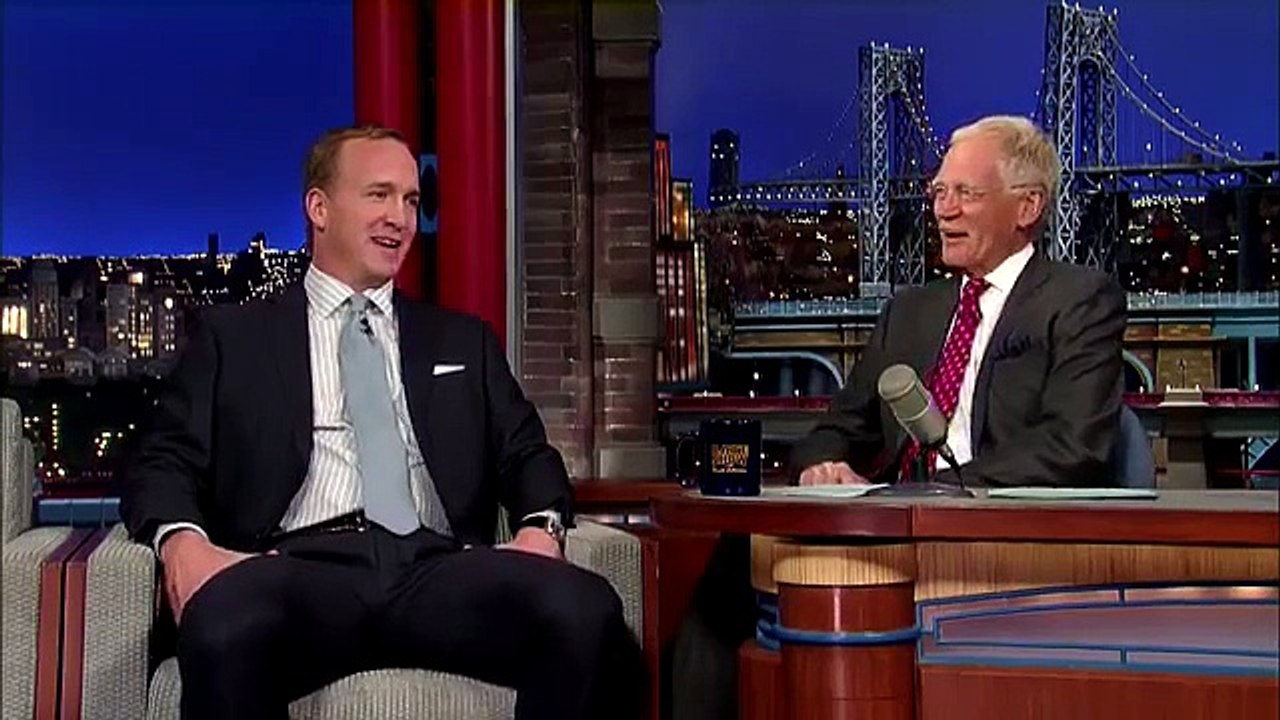 David Letterman - Peyton Manning on His Neck Surgery