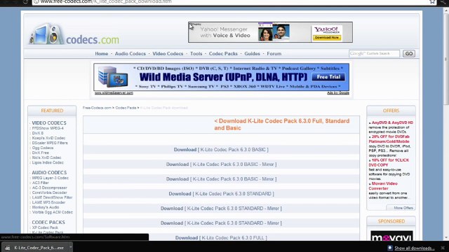 make your windows media player like VLC (with latest codecs) and play anything