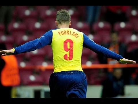 Arsenal fans sing Lukas Podolski We Want You To Stay at West Ham