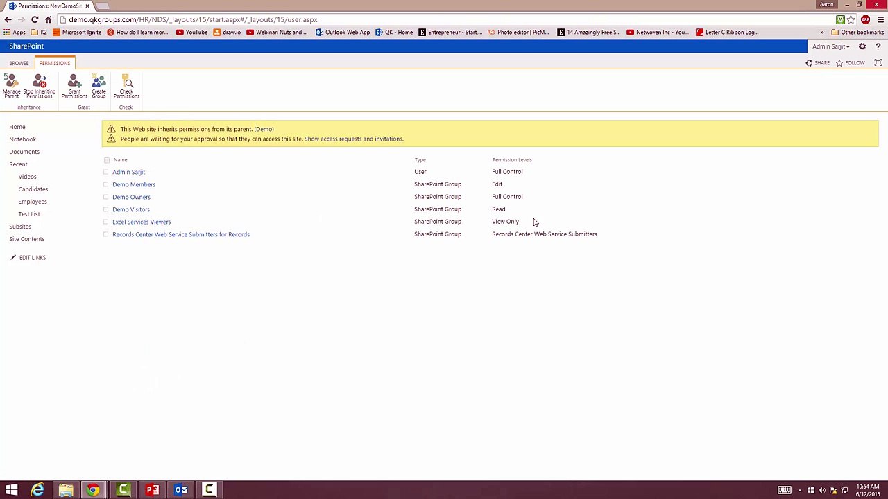 SharePoint in a work environment