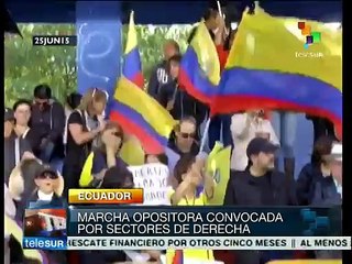 Derecha ecuatoriana continúa con protestas en Guayaquil