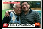 Maradona agradeció el apoyo tras la muerte de su padre