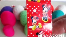 Opening 17 Play Doh Surprise Eggs Disney Princess Jasmine Ariel Mickey and Minnie Mouse He