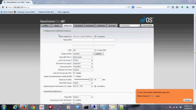 Nanostation loco m2 configuración