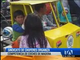 Sindicato de choferes organizó carrera de coches de madera