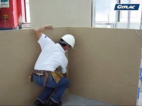 Corte y fijación de placas del sistema drywall con gypsum gyplac