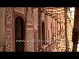 Scaffolding being used for the renovation of Samode Palace, Rajasthan