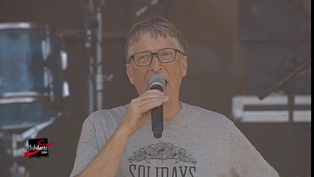 Prise de parole de Bill Gates à Solidays