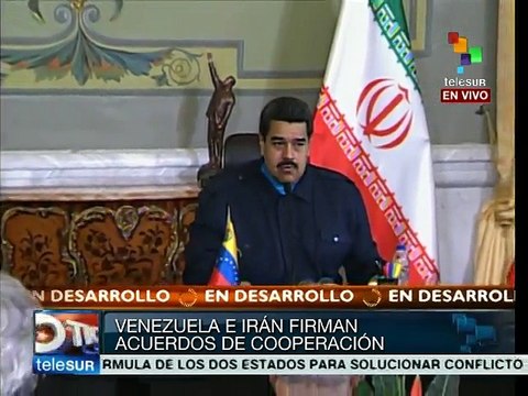 Suscriben Venezuela e Irán diversos acuerdos de cooperación bilateral
