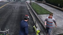GTA 5 - Michael Trolling Jimmy with his Bicyle