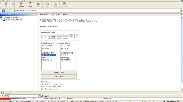 Basic Ericsson Mini Link TN using Mini Link Craft: Traffic Route NPU-MMU
