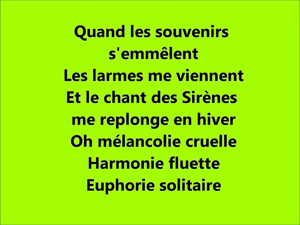 Fréro Delavega - Le chant des sirènes - Paroles