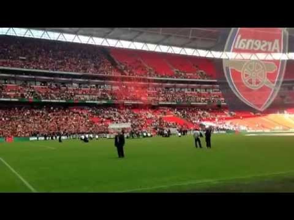 Pitch side As Arsenal Win Community Shield