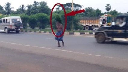 Ghost caught on tape following old man