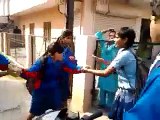 Lucknow's college girls fight with abusing...