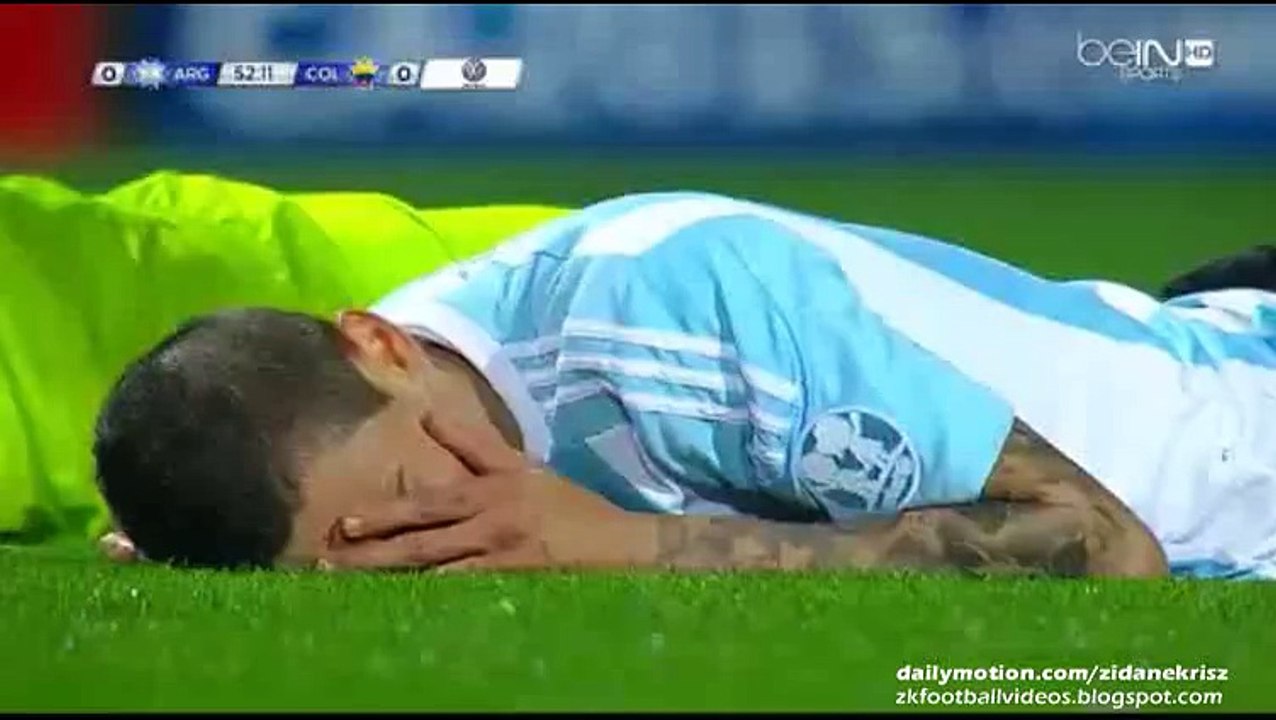 Messi Fantastic Long Pass to Di Maria but Ospina Amazing Save - Argentina v. Colombia 26.06.2015