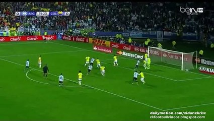 Otamendi Incredible Big Chance, hits the post and Goal Line Save - Argentina v. Colombia 26.06.2015