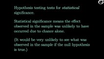 Statistical Significance versus Practical Significance