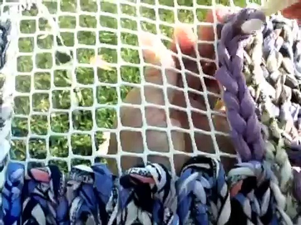 Tutorial:  Alfombra de Trapilho tejida en malla