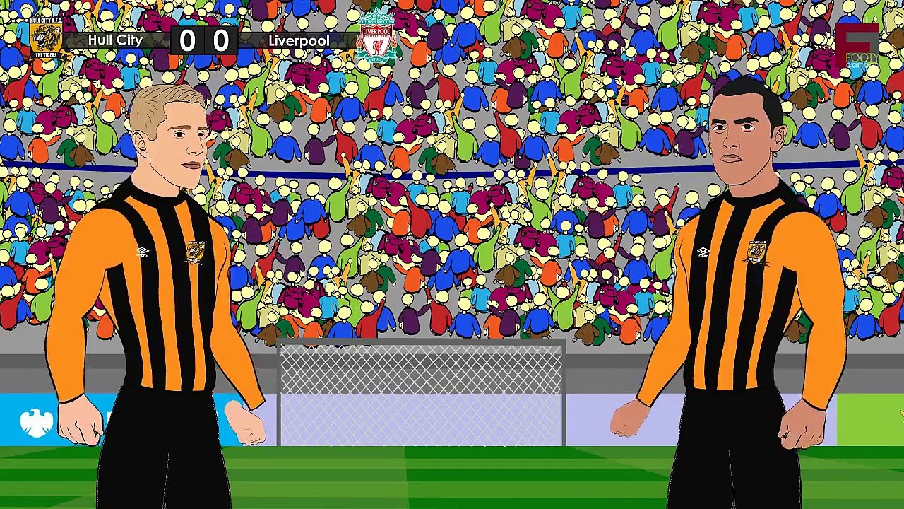 HULL CITY VS vs Liverpool 1 0 2015 ~ Premier League Cartoon [HD]