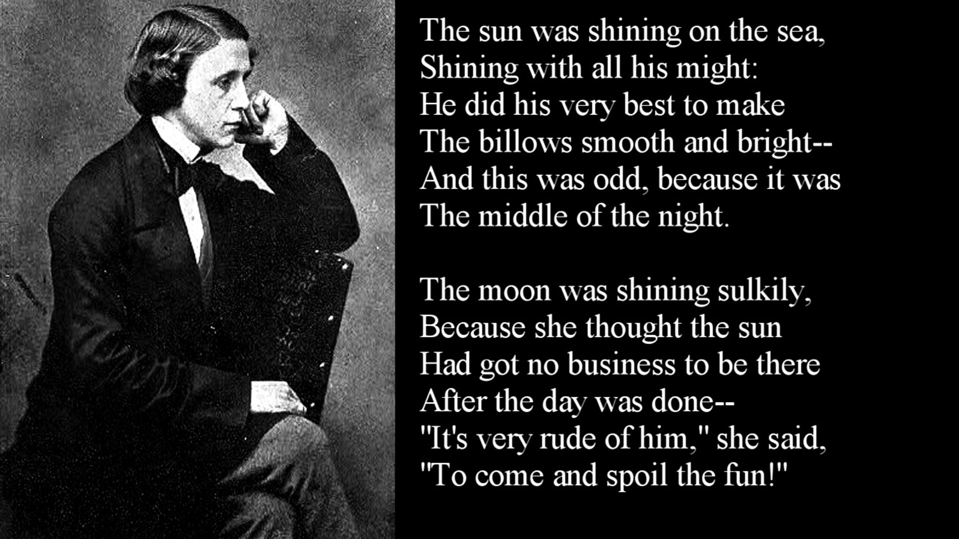 Lewis Carroll ~ The Walrus and The Carpenter ~ poem with text