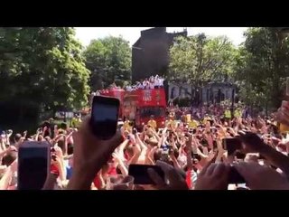 FA Cup Victory Bus With The Arsenal Team & The Cup